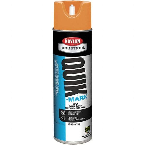 Krylon - 20 fl oz Orange Marking Paint - 664' Coverage at 1" Wide, Water-Based Formula - All Tool & Supply