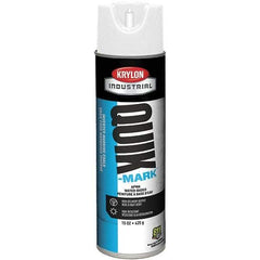 Krylon - 20 fl oz White Marking Paint - 600' Coverage at 1" Wide, Water-Based Formula - All Tool & Supply