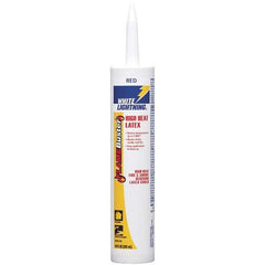 White Lightning - 10 oz Cartridge Red Acrylic & Latex Caulk - 1380°F Max Operating Temp - All Tool & Supply