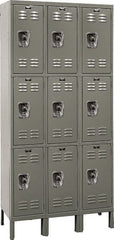 Hallowell - 9 Door, 3 Tier, Ready-Built Wardrobe & Box Lockers - All Tool & Supply