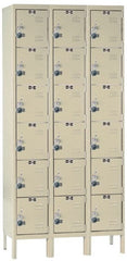 Hallowell - 18 Door, 6 Tier, Ready-Built Wardrobe & Box Lockers - All Tool & Supply