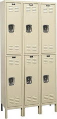 Hallowell - 6 Door, 2 Tier, Galvanite Corrosion Resistant Wardrobe & Box Lockers - All Tool & Supply