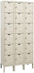 Hallowell - 18 Door, 6 Tier, Galvanite Corrosion Resistant Wardrobe & Box Lockers - All Tool & Supply