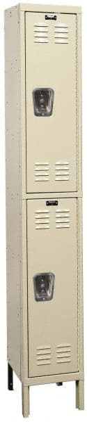 Hallowell - 2 Door, 2 Tier, Galvanite Corrosion Resistant Wardrobe & Box Lockers - All Tool & Supply