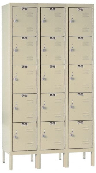 Hallowell - 15 Door, 5 Tier, Premium Box Lockers - All Tool & Supply