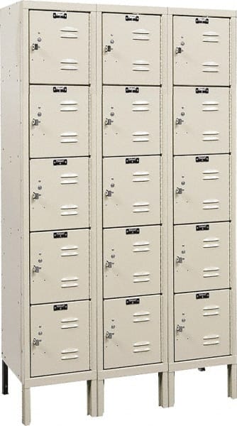 Hallowell - 15 Door, 5 Tier, Premium Box Lockers - All Tool & Supply