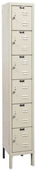 Hallowell - 6 Door, 6 Tier, Galvanite Corrosion Resistant Wardrobe & Box Lockers - All Tool & Supply