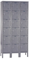 Hallowell - 18 Door, 6 Tier, Premium Box Lockers - All Tool & Supply