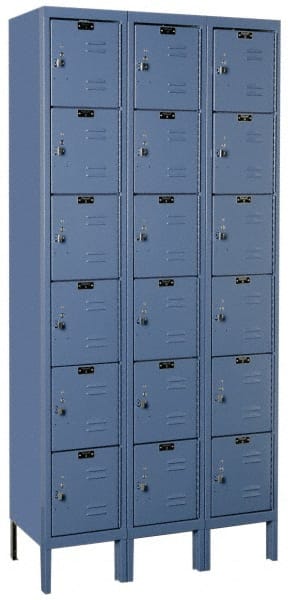 Hallowell - 18 Door, 6 Tier, Premium Box Lockers - All Tool & Supply