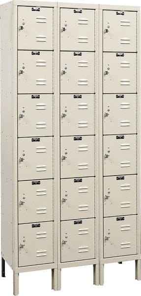 Hallowell - 18 Door, 6 Tier, Premium Box Lockers - All Tool & Supply