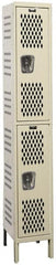 Hallowell - 2 Door, 2 Tier, Heavy-Duty Ventilated Wardrobe & Box Lockers - All Tool & Supply