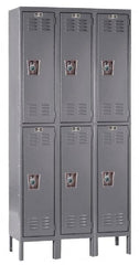 Hallowell - 6 Door, 2 Tier, Ready-Built Wardrobe & Box Lockers - All Tool & Supply