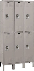 Hallowell - 6 Door, 2 Tier, Ready-Built Wardrobe & Box Lockers - All Tool & Supply