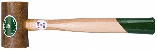 Garland - 1/2 Lb Head Weighted Rawhide Hammer - 9" Long Wood Handle - All Tool & Supply