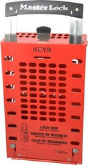 Master Lock - 3-1/2" Deep x 6-3/8" Wide x 12-3/4" High, Portable & Wall Mount Group Lockout Box - Red, 14 Padlocks - All Tool & Supply