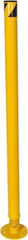 Vestil - 2-1/2" Diam x 42" High, Yellow Steel Spring Bollard - 6" Wide x 6" Long Mounting Plate, 19 Lb - All Tool & Supply