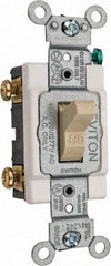 Leviton - 1 Pole, 120 to 277 VAC, 15 Amp, Commercial Grade, Toggle, Wall and Dimmer Light Switch - 1.31 Inch Wide x 4.06 Inch High - All Tool & Supply