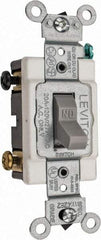 Leviton - 2 Pole, 120 to 277 VAC, 20 Amp, Commercial Grade, Toggle, Wall and Dimmer Light Switch - 1.31 Inch Wide x 4.06 Inch High - All Tool & Supply