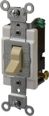 Leviton - 3 Pole, 120 to 277 VAC, 20 Amp, Commercial Grade, Toggle, Wall and Dimmer Light Switch - 1.31 Inch Wide x 4.06 Inch High - All Tool & Supply