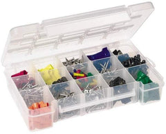 Akro-Mils - 7" Wide x 11" High x 2-3/8" Deep, Small Parts Storage Case - Clarified Polypropylene Frame, 3 to 15 Compartments, 2" Wide x 2-1/8 to 10-3/16" High x 2" Deep Bin - All Tool & Supply