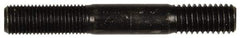 Dorman - 3/8-24 Long Thread, 3/8-16 Short Thread, 2-3/4" OAL Unequal Double Threaded Stud - Steel, Black Oxide Finish, 1" Long Thread Length, 3/4" Short Thread Length - All Tool & Supply