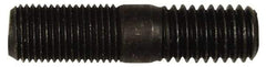 Dorman - 1/2-20 Long Thread, 1/2-13 Short Thread, 2" OAL Unequal Double Threaded Stud - Steel, Black Oxide Finish, 15/16" Long Thread Length, 5/8" Short Thread Length - All Tool & Supply