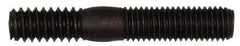 Dorman - 1/4-28 Long Thread, 1/4-20 Short Thread, 1-1/2" OAL Unequal Double Threaded Stud - Steel, Black Oxide Finish, 3/4" Long Thread Length, 1/2" Short Thread Length - All Tool & Supply