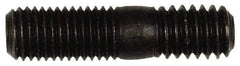 Dorman - 5/16-24 Long Thread, 5/16-18 Short Thread, 1-1/4" OAL Unequal Double Threaded Stud - Steel, Black Oxide Finish, 5/8" Long Thread Length, 7/16" Short Thread Length - All Tool & Supply