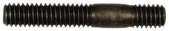 Dorman - 5/16-18 2" OAL Unequal Double Threaded Stud - Steel, Black Oxide Finish, 1" Long Thread Length, 7/16" Short Thread Length - All Tool & Supply