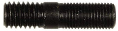 Dorman - 3/8-24 Long Thread, 3/8-16 Short Thread, 1-1/2" OAL Unequal Double Threaded Stud - Steel, 3/4" Long Thread Length, 1/2" Short Thread Length - All Tool & Supply