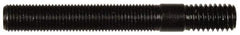 Dorman - 3/8-24 Long Thread, 3/8-16 Short Thread, 2" OAL Unequal Double Threaded Stud - Steel, Black Oxide Finish, 2" Long Thread Length, 5/8" Short Thread Length - All Tool & Supply