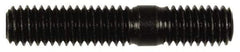 Dorman - 3/8-16 2" OAL Unequal Double Threaded Stud - Steel, Black Oxide Finish, 1-1/8" Long Thread Length, 5/8" Short Thread Length - All Tool & Supply