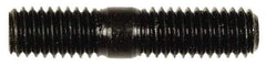 Dorman - 7/16-14 2" OAL Unequal Double Threaded Stud - Steel, Black Oxide Finish, 1" Long Thread Length, 3/4" Short Thread Length - All Tool & Supply