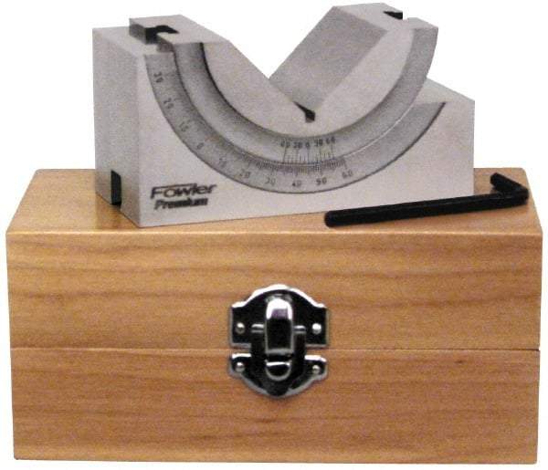 Fowler - 1-3/4" Max Capacity, 90° Angle, Steel V-Block - 3-3/4" Long x 1-3/4" Wide x 2" High, Sold as Individual - All Tool & Supply