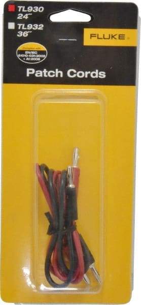 Fluke - Black/Red Electrical Test Equipment Patch Cord Set - Use with Test Equipment - All Tool & Supply