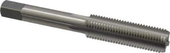 OSG - 7/16-20 UNF 4 Flute Bright Finish High Speed Steel Straight Flute Standard Hand Tap - Bottoming, Right Hand Thread, 3-5/32" OAL, 1-7/16" Thread Length, H3 Limit, Oversize - All Tool & Supply