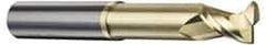 Accupro - 1/2", 2 Flute, Single End, Solid Carbide, 0.03" Corner Radius End Mill - 3" OAL, 45° Helix, Right Hand Flute, 5/8" LOC, Right Hand Cut, 1-3/8" Extended Reach - All Tool & Supply