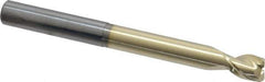 Accupro - 3/8", 2 Flute, Single End, Solid Carbide, 0.015" Corner Radius End Mill - 4" OAL, 45° Helix, Right Hand Flute, 1/2" LOC, Right Hand Cut, 2-3/8" Extended Reach - All Tool & Supply