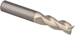 Accupro - 3/16", 3 Flute, Single End, Solid Carbide, 0.01" Corner Radius End Mill - 2-1/2" OAL, 37° Helix, Right Hand Flute, 5/8" LOC, Right Hand Cut - All Tool & Supply