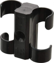 Midwest Control - 3/4 to 7/8 Hose OD, Multitube Holder - Black, 2 Slots, 1.88" OAL, 0.22" Mounting Hole, For Use With Tubes, Wires, Hose & Pipe - All Tool & Supply