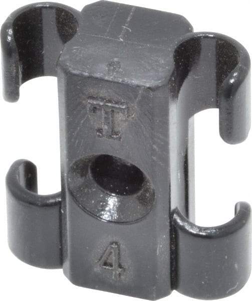 Midwest Control - 5/32 to 1/4 Hose OD, Multitube Holder - Black, 2 Slots, 0.7" OAL, 0.12" Mounting Hole, For Use With Tubes, Wires, Hose & Pipe - All Tool & Supply