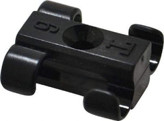 Midwest Control - 1/4 to 5/16 Hose OD, Multitube Holder - Black, 2 Slots, 0.8" OAL, 0.12" Mounting Hole, For Use With Tubes, Wires, Hose & Pipe - All Tool & Supply