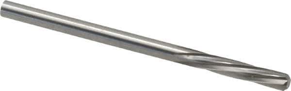 Magafor - 3.2512mm Solid Carbide 6 Flute Chucking Reamer - Spiral Flute, 0.128" Straight Shank, 19/32" Flute Length, 2-1/4" OAL - All Tool & Supply