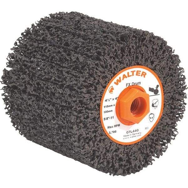 WALTER Surface Technologies - 4-1/2" Diam, Aluminum Oxide Unmounted Flap Wheels - 5/8" Hole, 4" Wide, Nonwoven, Coarse Grade, 3,800 Max RPM - All Tool & Supply