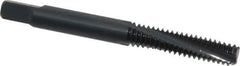 OSG - 1/4-20 UNC 3 Flute 3B Bottoming Spiral Flute Tap - Powdered Metal, Oxide Finish, 2-1/2" OAL, Right Hand Flute, Right Hand Thread, H3, Series 313NI - All Tool & Supply