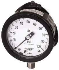 Ametek - 6" Dial, 1/2 Thread, 0-1,500 Scale Range, Pressure Gauge - Lower Connection Mount, Accurate to 0.5% of Scale - All Tool & Supply