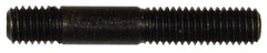 Dorman - M8x1.25 50mm OAL Unequal Double Threaded Stud - Steel, Black Oxide Finish, 23mm Long Thread Length, 10mm Short Thread Length, Metric - All Tool & Supply