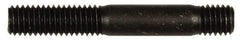 Dorman - M8x1.25 55mm OAL Unequal Double Threaded Stud - Steel, Black Oxide Finish, 23mm Long Thread Length, 10mm Short Thread Length, Metric - All Tool & Supply