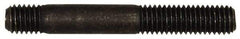 Dorman - M8x1.25 60mm OAL Unequal Double Threaded Stud - Steel, Black Oxide Finish, 24mm Long Thread Length, 10mm Short Thread Length, Metric - All Tool & Supply