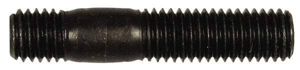 Dorman - M10x1.50 52mm OAL Unequal Double Threaded Stud - Steel, Black Oxide Finish, 27mm Long Thread Length, 12mm Short Thread Length, Metric - All Tool & Supply